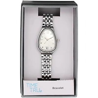 Women’s Silver Metal Dress Watch – Silver Tonneau Case & Bracelet