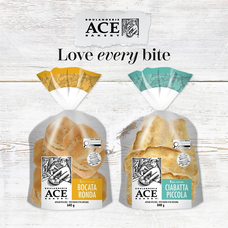 ACE Bakery® Bocata Ronda Italian Artisan Rolls, 8 pieces, 640 g total