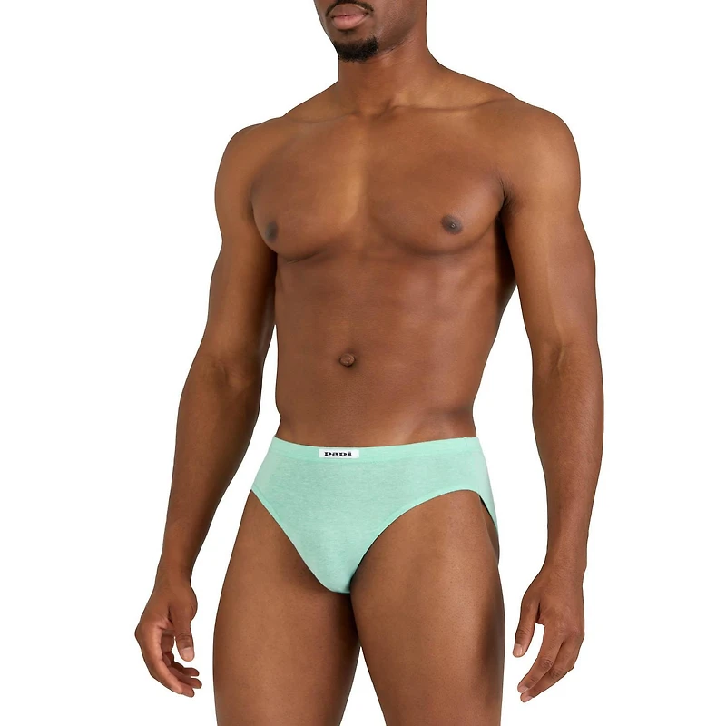 PAPI Men's Premium Cotton Low-Rise Briefs, 6 Pack