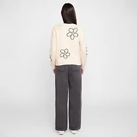 Devoted Women's Embroidered Crew Neck Sweater