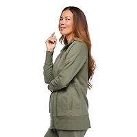 Manteau athléchic long zippé sur la longueur Iyla pour femmes