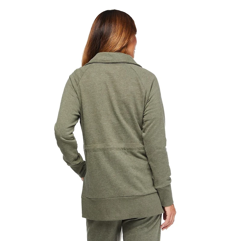 Iyla Women's Full Zip Longline Athleisure Jacket