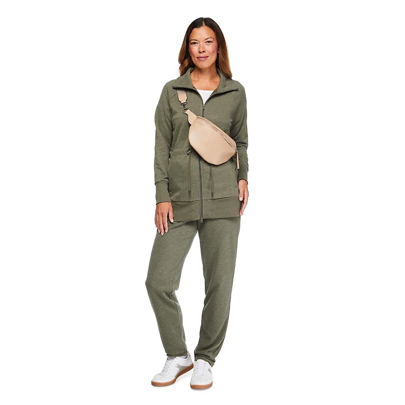 Iyla Women's Full Zip Longline Athleisure Jacket