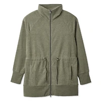 Manteau athléchic long zippé sur la longueur Iyla pour femmes