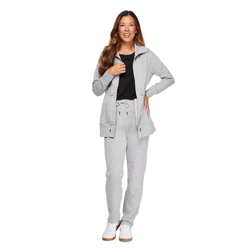 Iyla Women's Full Zip Longline Athleisure Jacket