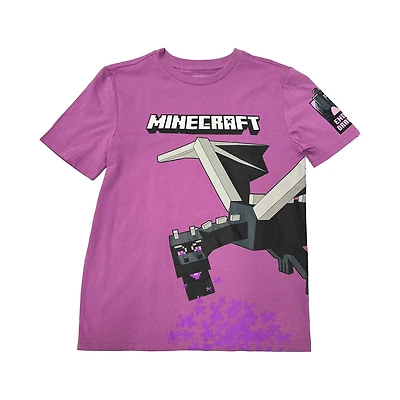 Minecraft Boys Flying Dragon Short Sleeve T-Shirt