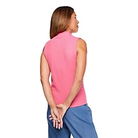 Haut côtelé à col droit Iyla pour femmes