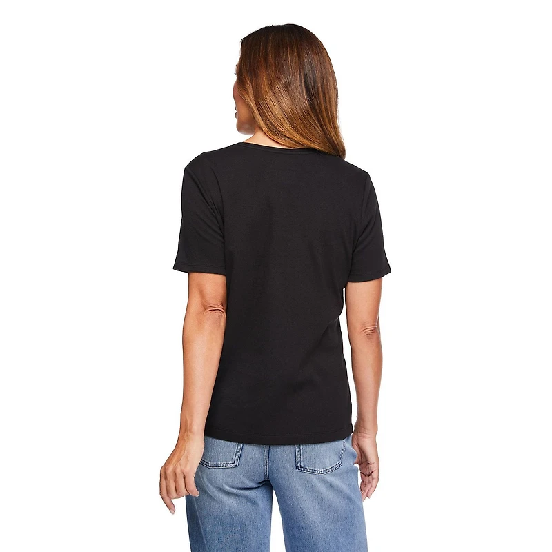 T-shirt à encolure ras du cou Iyla pour femmes