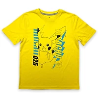 Pokemon Boy's basic tee shirt. This boys crew neck tee shirt has short sleeves and a trendy print and