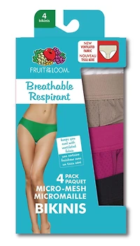Fruit of the Loom Ladies’ Breathable Bikinis