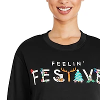 George Women's Ugly Christmas Light Up Fleece Sweatshirt