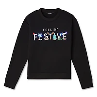 George Women's Ugly Christmas Light Up Fleece Sweatshirt