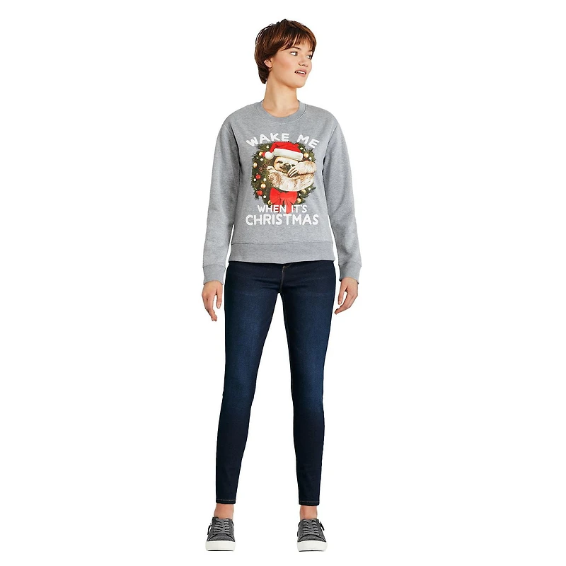 George Women's Ugly Christmas Light Up Fleece Sweatshirt