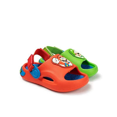 Toddler Boys Mario & Luigi Clog with Strap