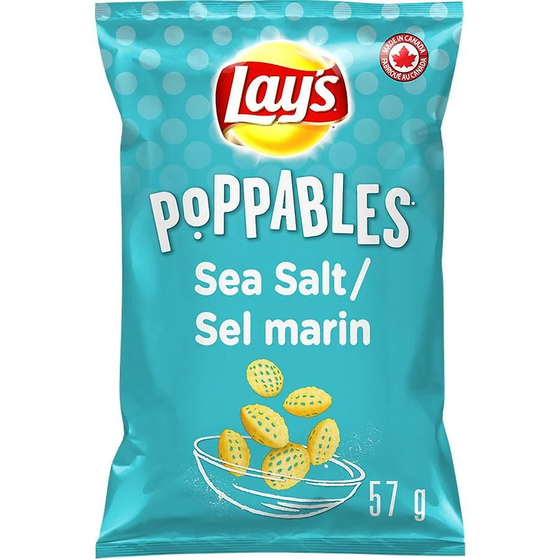 Lay’s Poppables Sea Salt flavoured potato snacks, 57g