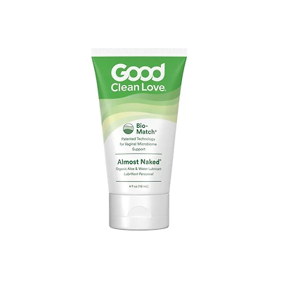 Good Clean Love Almost Naked Organic Water-Based Lube, Personal Lubricant with Aloe Vera, 4 oz