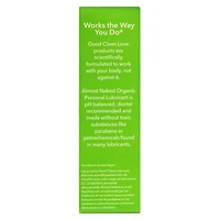 Good Clean Love Almost Naked Organic Water-Based Lube, Personal Lubricant with Aloe Vera, 4 oz