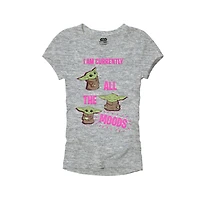 Girls Star Wars Mandalorian All The Moods T-Shirt
