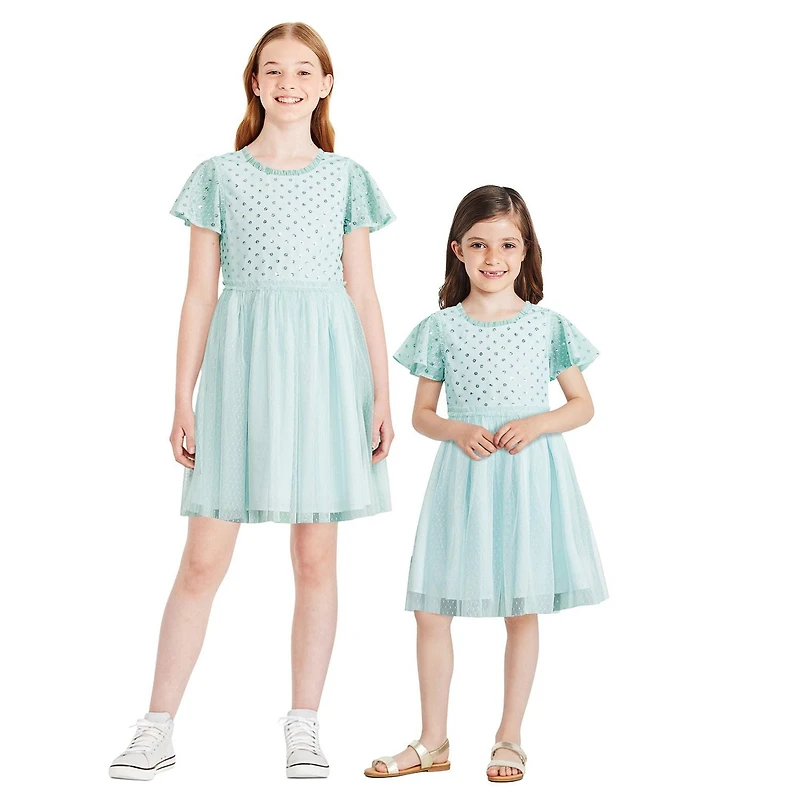 Robe en maille à paillettes George pour filles