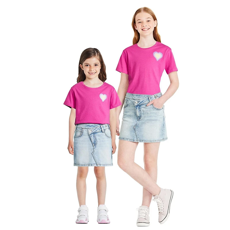 George Girls' Asymmetrical Waist Denim Skirt