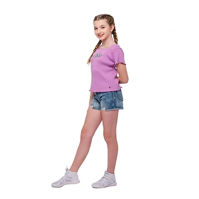 Girls Justice Social Butterfly Shorts