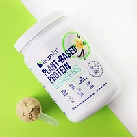 LEANFIT PLANT-BASED PROTEIN & GREENS™ Vanilla 517g - 20g Plant Protein + 4 Leafy Greens Per Serving, Vegan, Gluten-Free, Non-GMO, Soy-Free, No Sugar, Complete Amino Acid Profile, Size: 517g Tub (20 Servings)