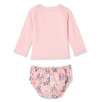 Maillot de bain 2 pièces avec couche George pour bébés filles Tailles 0/3-18/24 mois