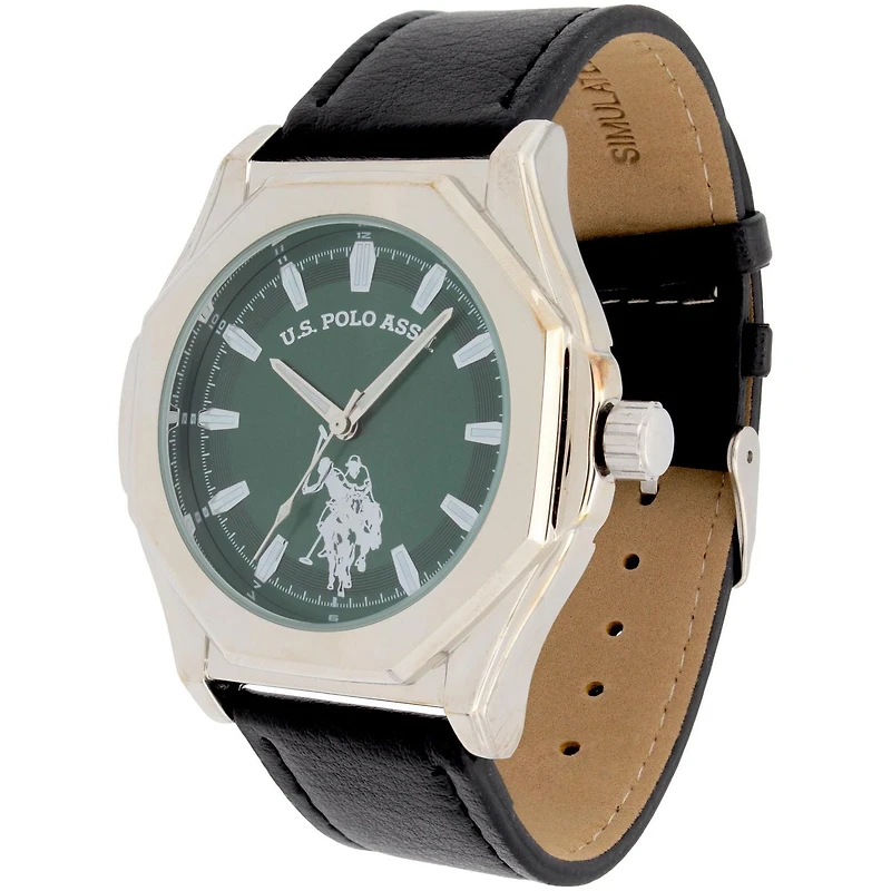 Montre Homme U.S. Polo Assn. à Cadran Vert et Bracelet Noir