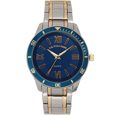 Montre Homme U.S. Polo Assn. Bicolore avec Cadran Bleu