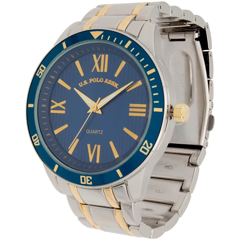 U.S. Polo Assn. Men’s Two-Tone Blue Dial Analog Watch