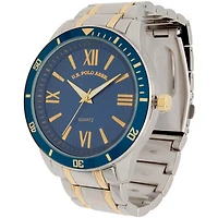 U.S. Polo Assn. Men’s Two-Tone Blue Dial Analog Watch