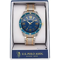 U.S. Polo Assn. Men’s Two-Tone Blue Dial Analog Watch