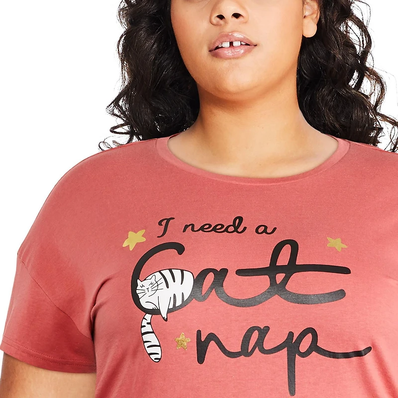 George Plus Women's Crew Neckline Nightshirt