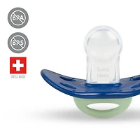 Medela Baby new DAY & NIGHT Pacifier, 24-hour set with glow in the dark pacifier, BPA free, Lightweight and orthodontic. 18+mo Unisex