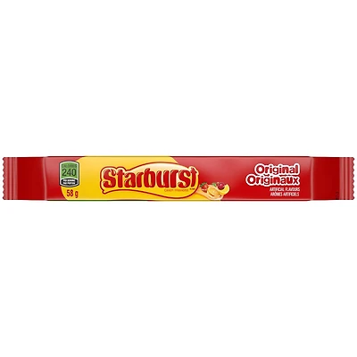 Bonbons à mâcher fruités Starburst Originaux, aromatisés aux fruits, format individuel, 58 g 1 sachet, 58 g