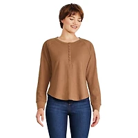 George Women's Waffle Henley