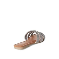 Time and Tru Women's Raffia Strap Sandals