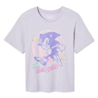 Sonic The Hedgehog Girls' Short Sleeve Tee
