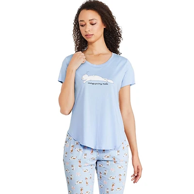 T-shirt de nuit à encolure dégagée George pour femmes