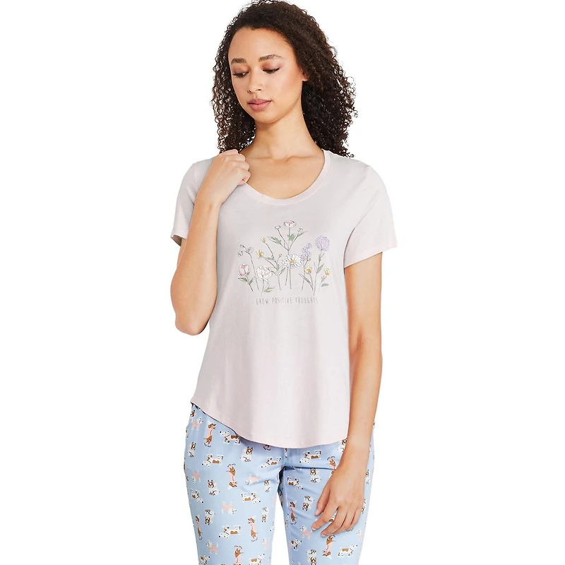 T-shirt de nuit à encolure dégagée George pour femmes