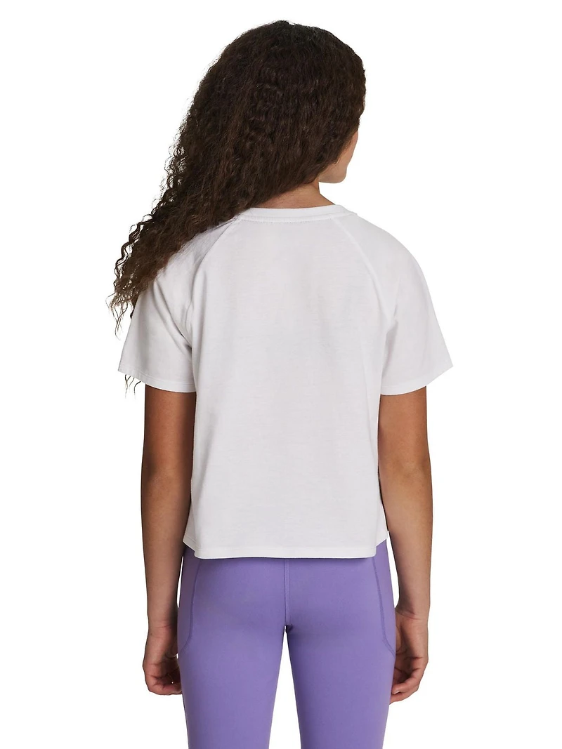 Reebok Girls’ Brushy Floral Graphic Boxy T-Shirt