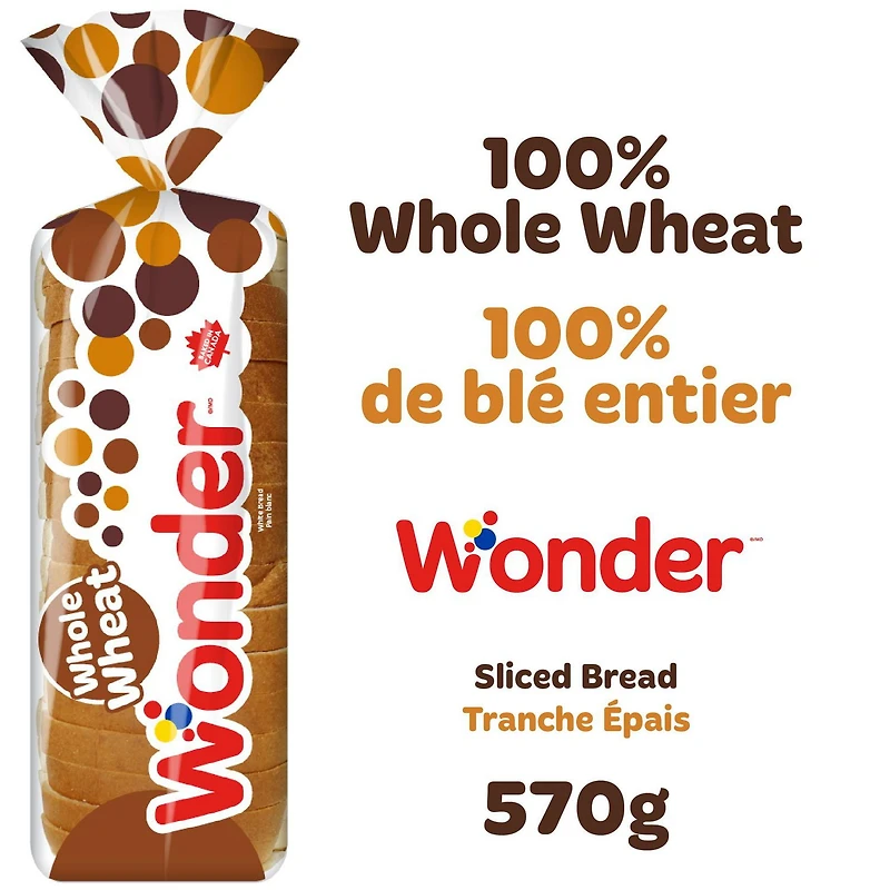 Wonder 100% Whole Wheat Bread, 570 g