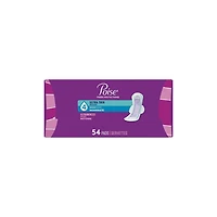 Serviettes ultra minces pour incontinence Poise avec ailes, absorption moyenne, ordinaires, 54 serviettes