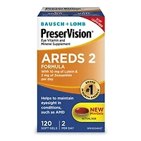 Supplément de vitamines et de minéraux pour les yeux en gélules PreserVision de Bausch + Lomb