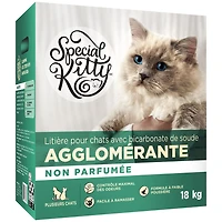 Special Kitty Unscented Clumping Cat Litter with Baking Soda, 18 kg