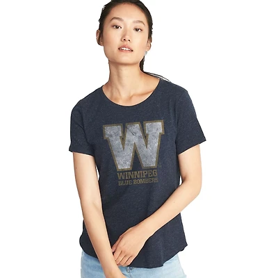 CFL WINNIPEG B BOMBERS WOMENS TE IN CHARCOAL HEATHER