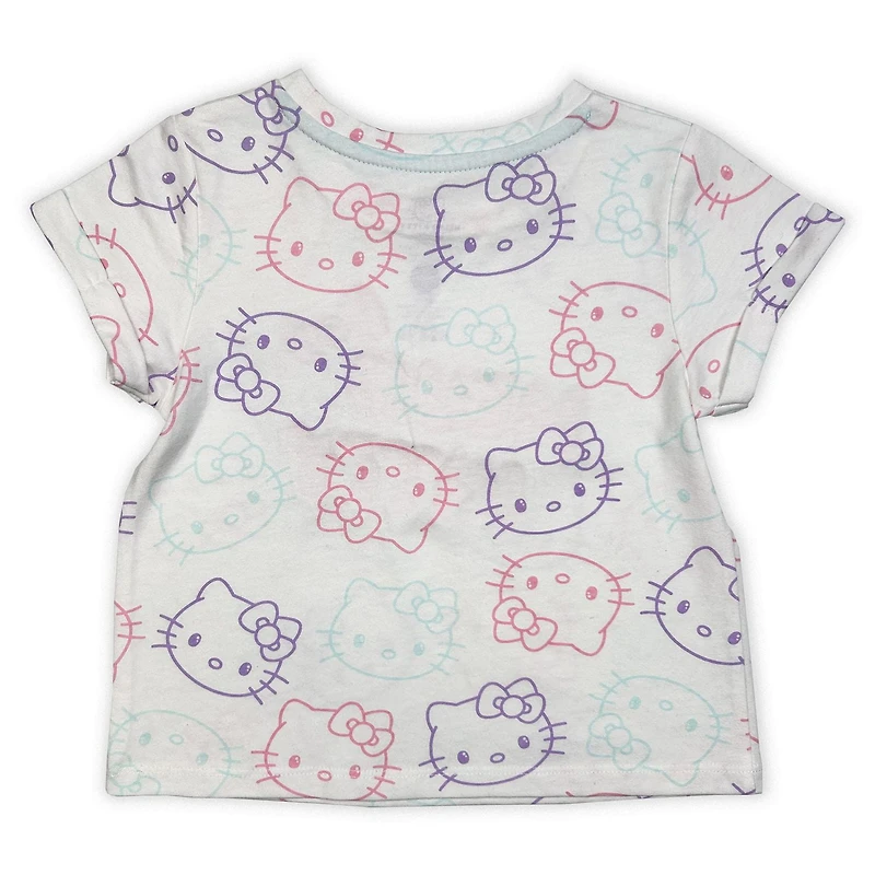T-shirt coupe carrée Hello Kitty pour filles
