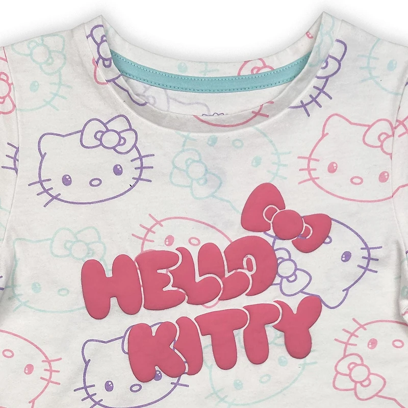 T-shirt coupe carrée Hello Kitty pour filles