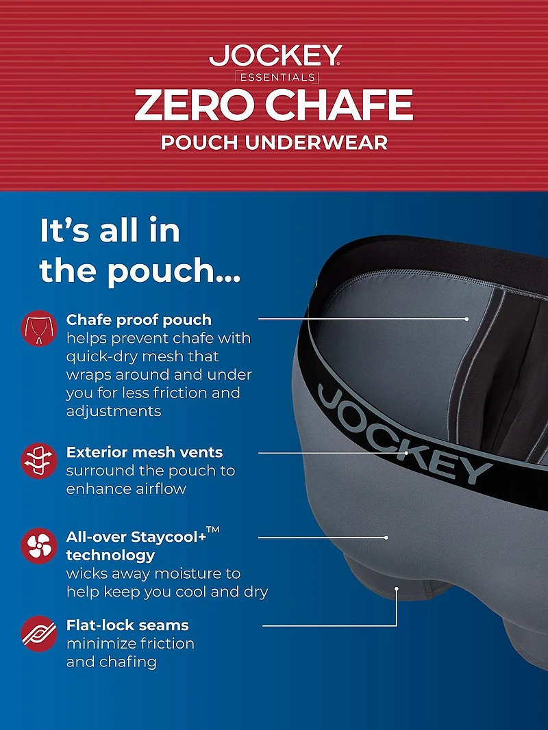 Men's Zero Chafe Pouch 7" Boxer Brief - 2 Pack