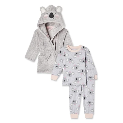 Ensemble 3 pièces avec pyjama et robe de chambre George pour bébés filles